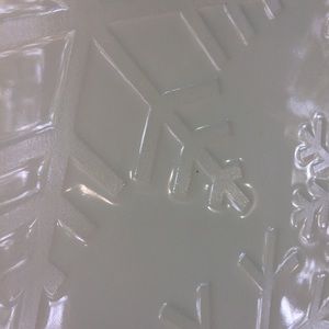 SOLD Crate & Barrel Snowflake Serving Plate
